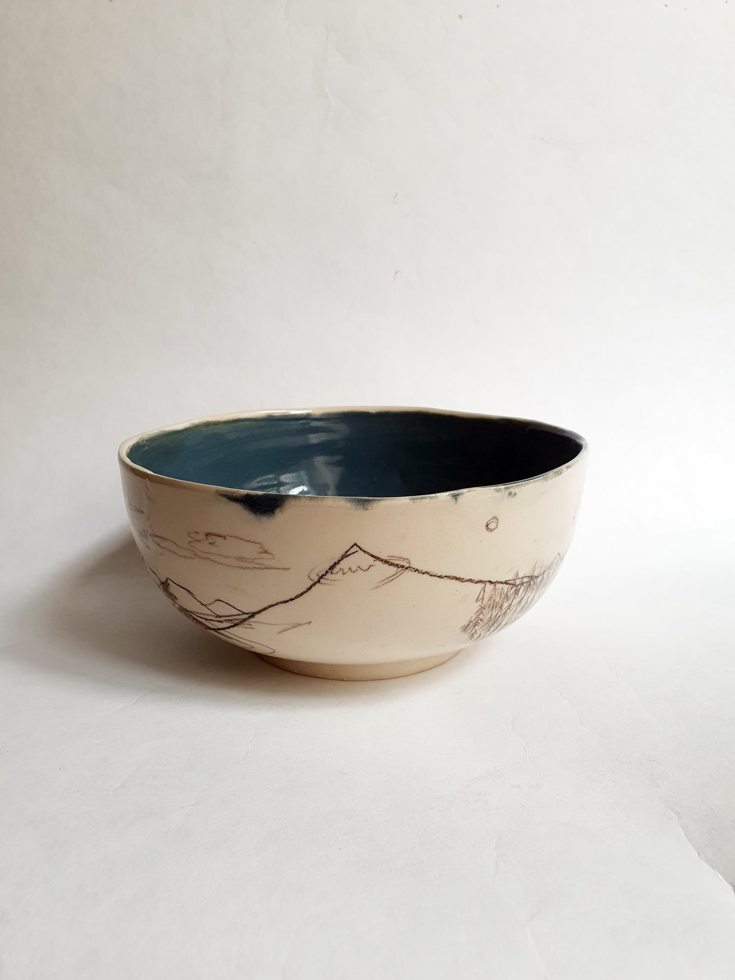 Bol ø 17,5 cm mi bleu mi montagne