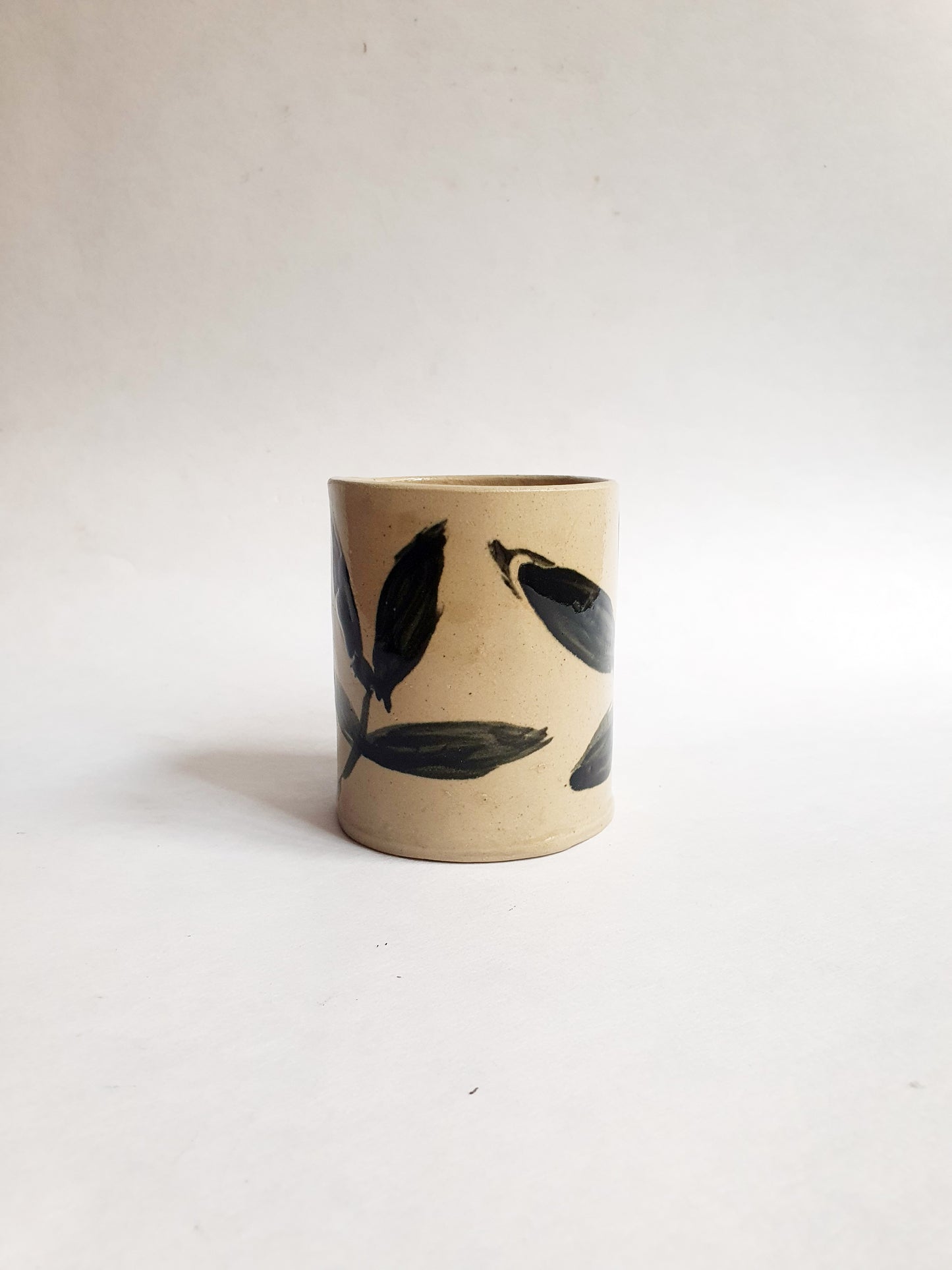 Tasse 23 cl végétale beige et noire