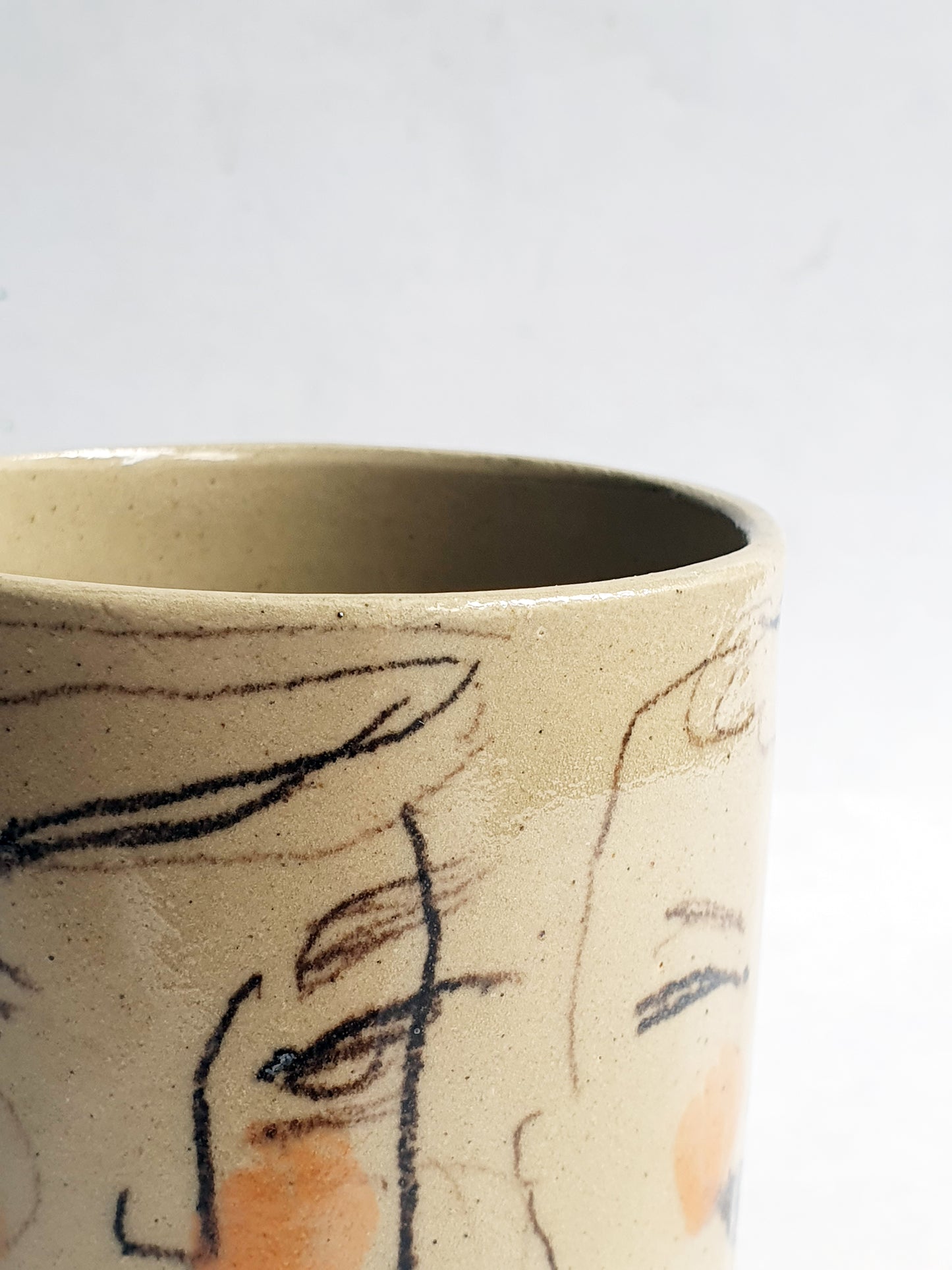 Tasse 35 cl visages et orange