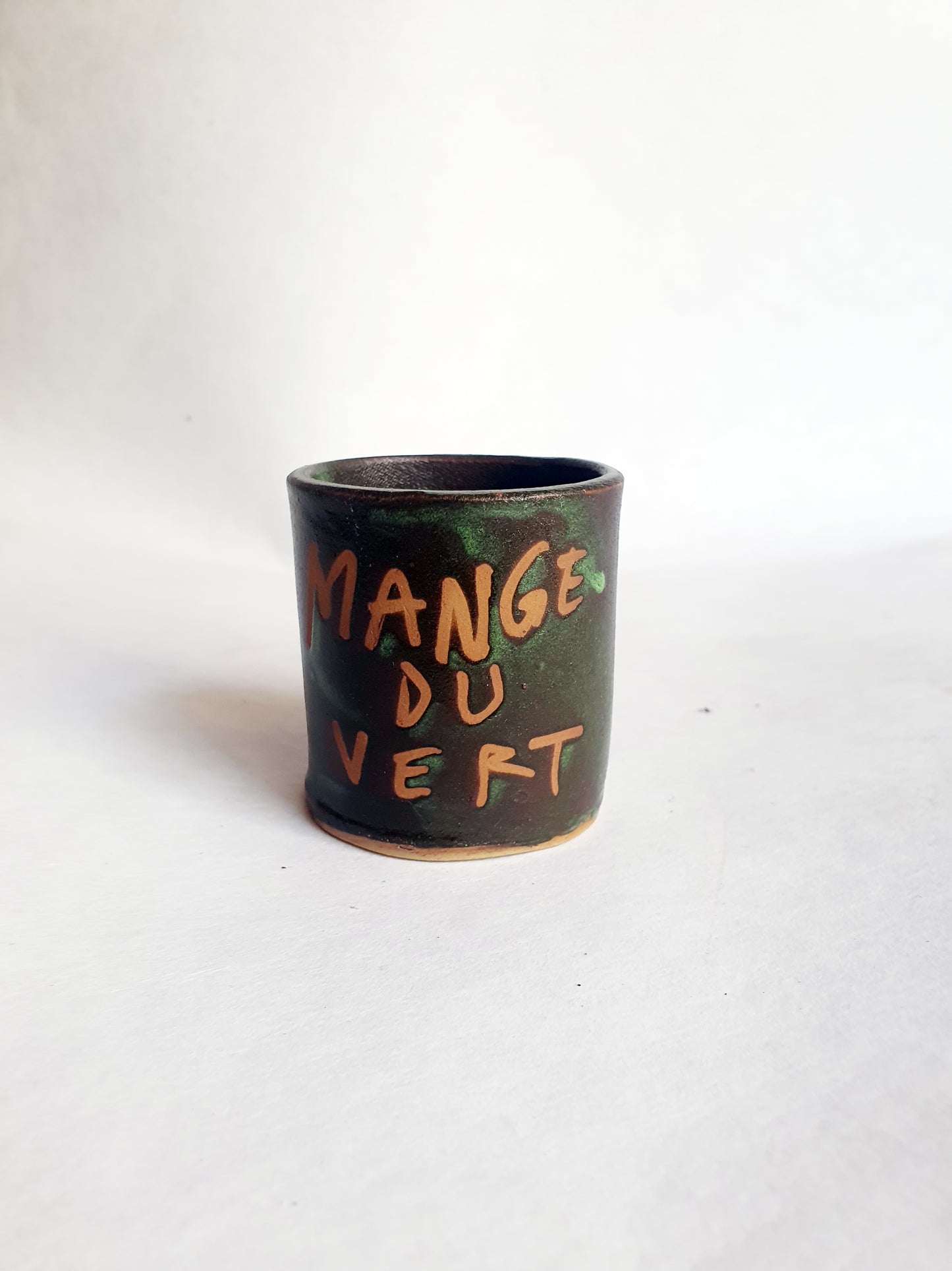 tasse espresso mange du vert X 3