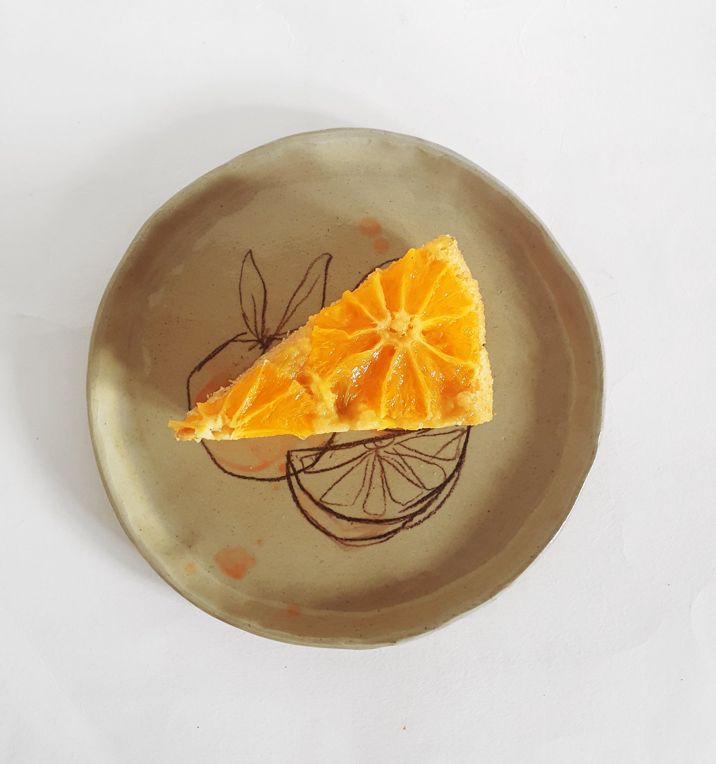 Assiette ø 18 cm beige orange 2