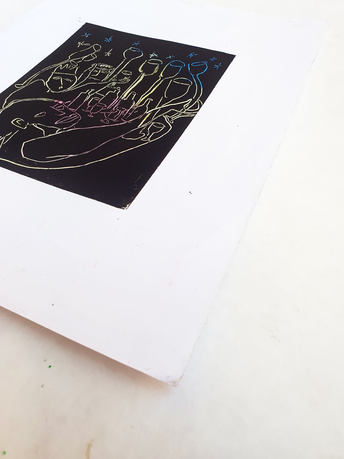 dessin original A4 fête la nuit