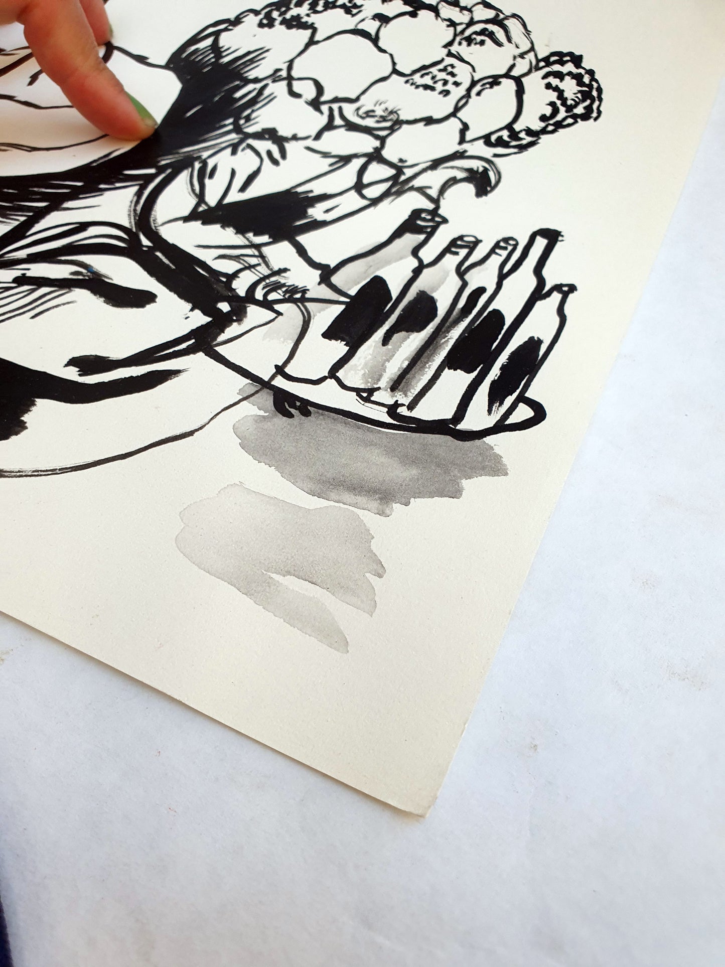 dessin A4 danse dans bouteille