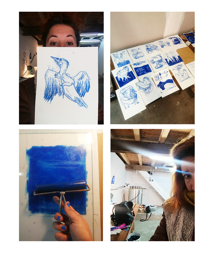 VERRE EQUILIBRE OISEAU / 20 X 30 CM PRINT