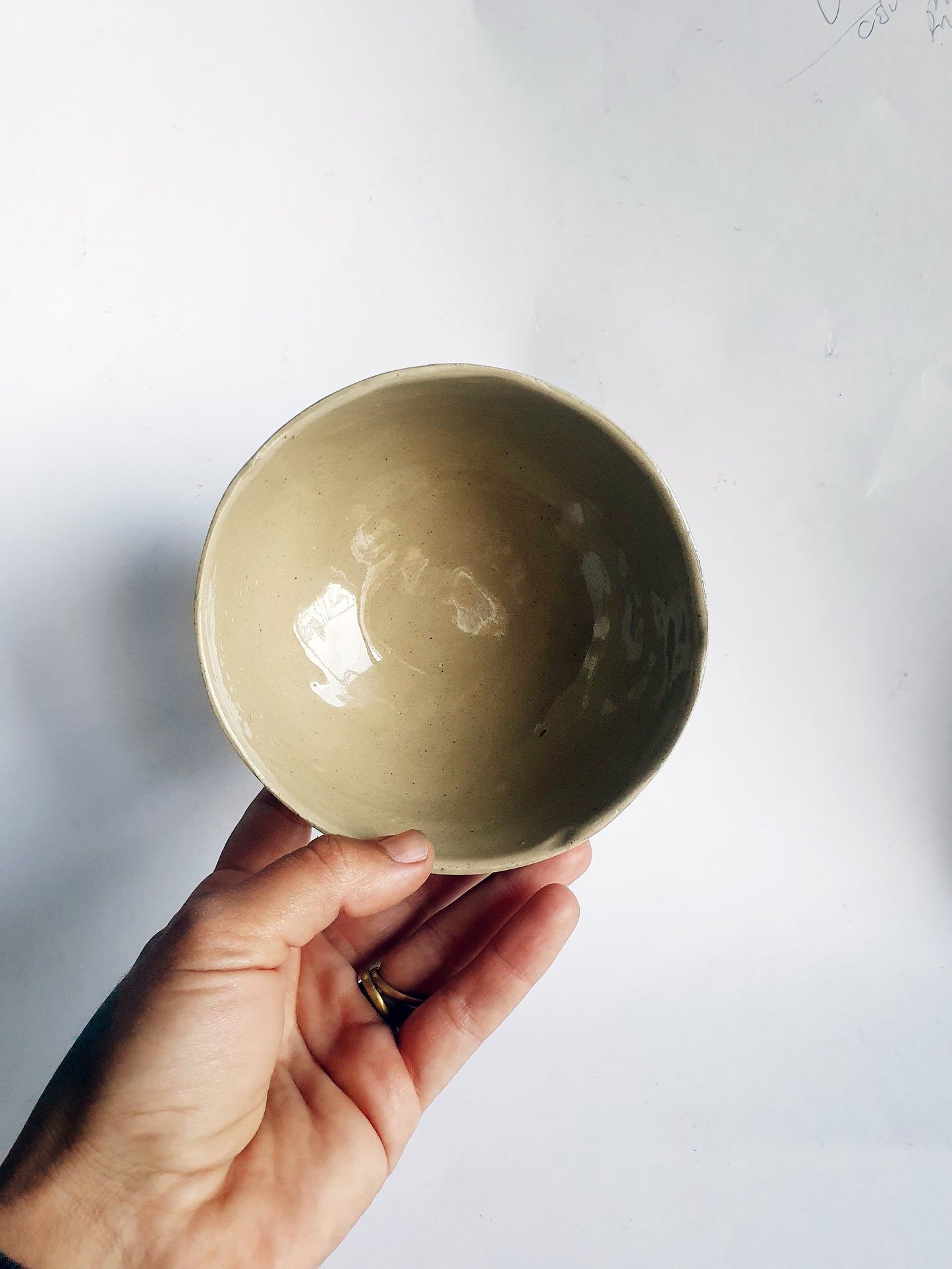 Bol ø 11 cm série de visages beige