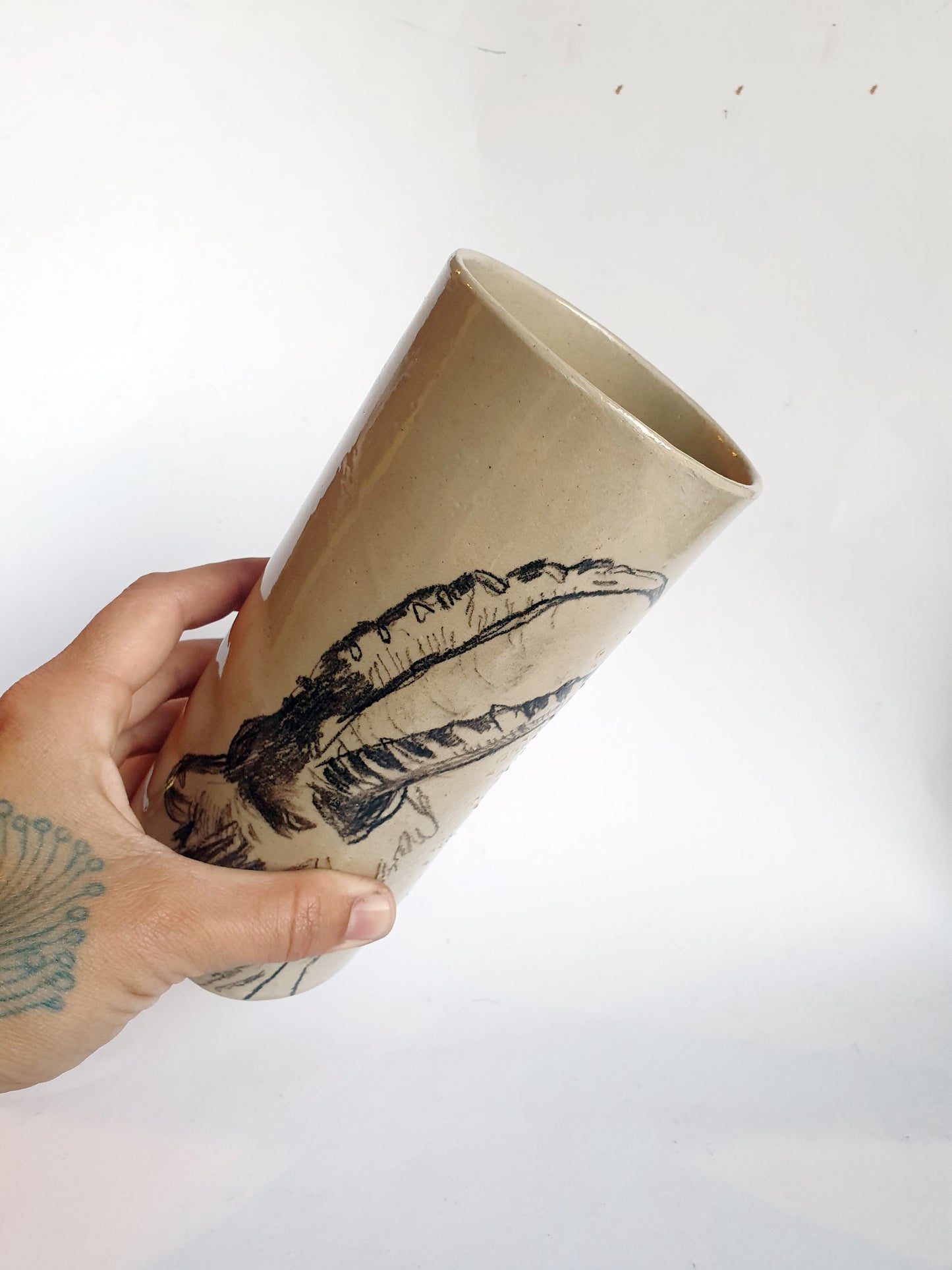 Vase cylindre / Bouquetin