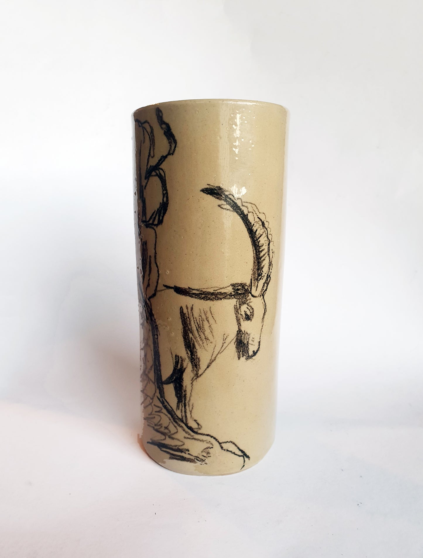 Vase cylindre / Bouquetin