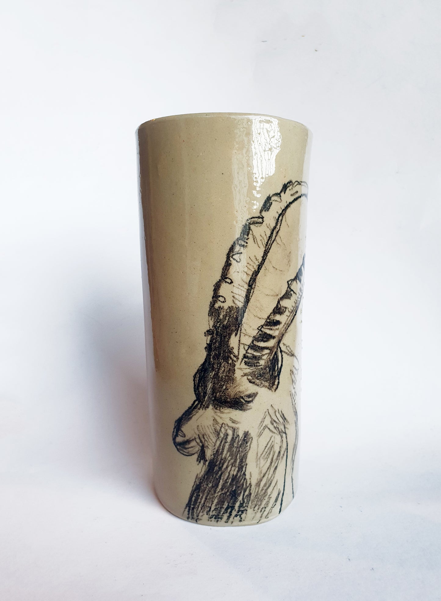 Vase cylindre / Bouquetin