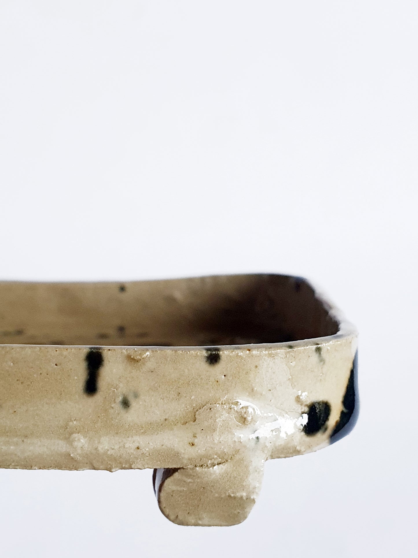 Porte savon tâches beige/noir