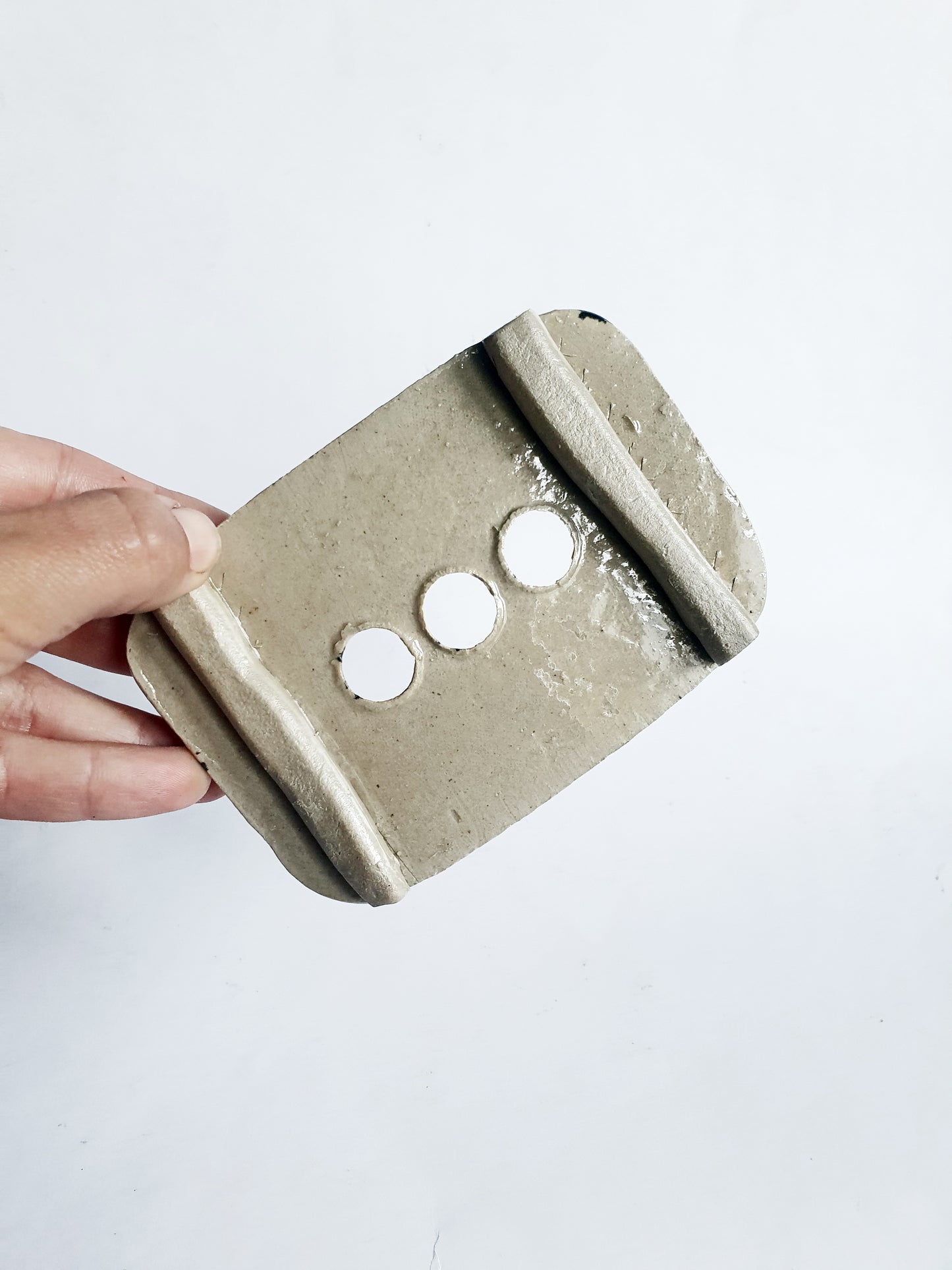 Porte savon tâches beige/noir