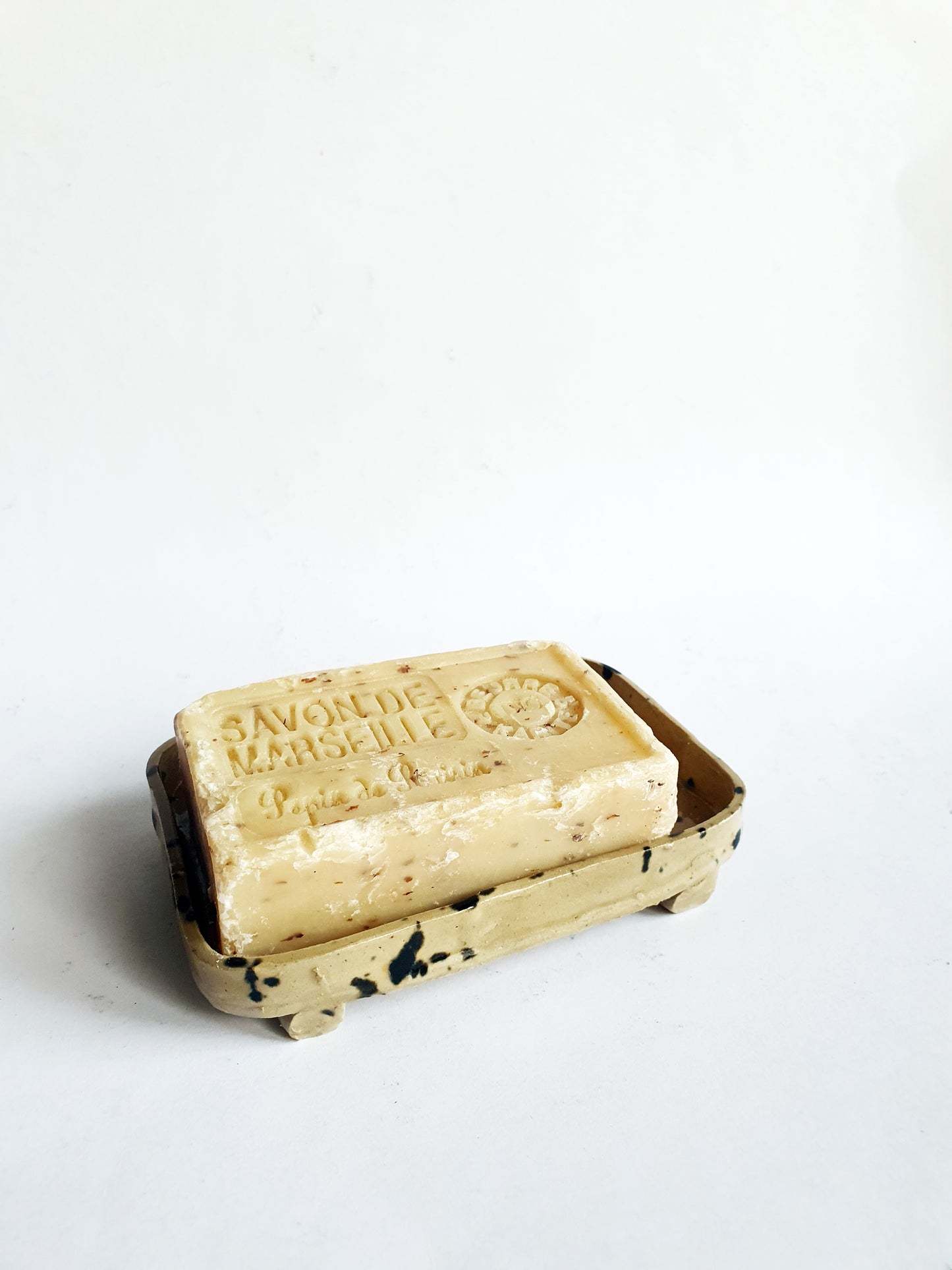 Porte savon tâches beige/noir