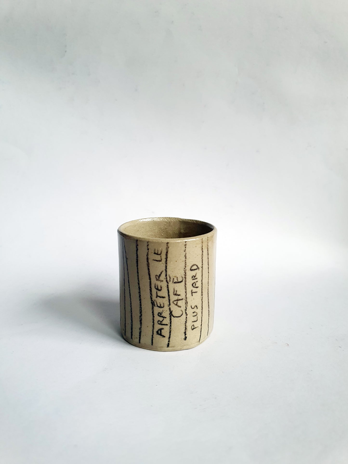 Tasse espresso "Arrêter le café plus tard"