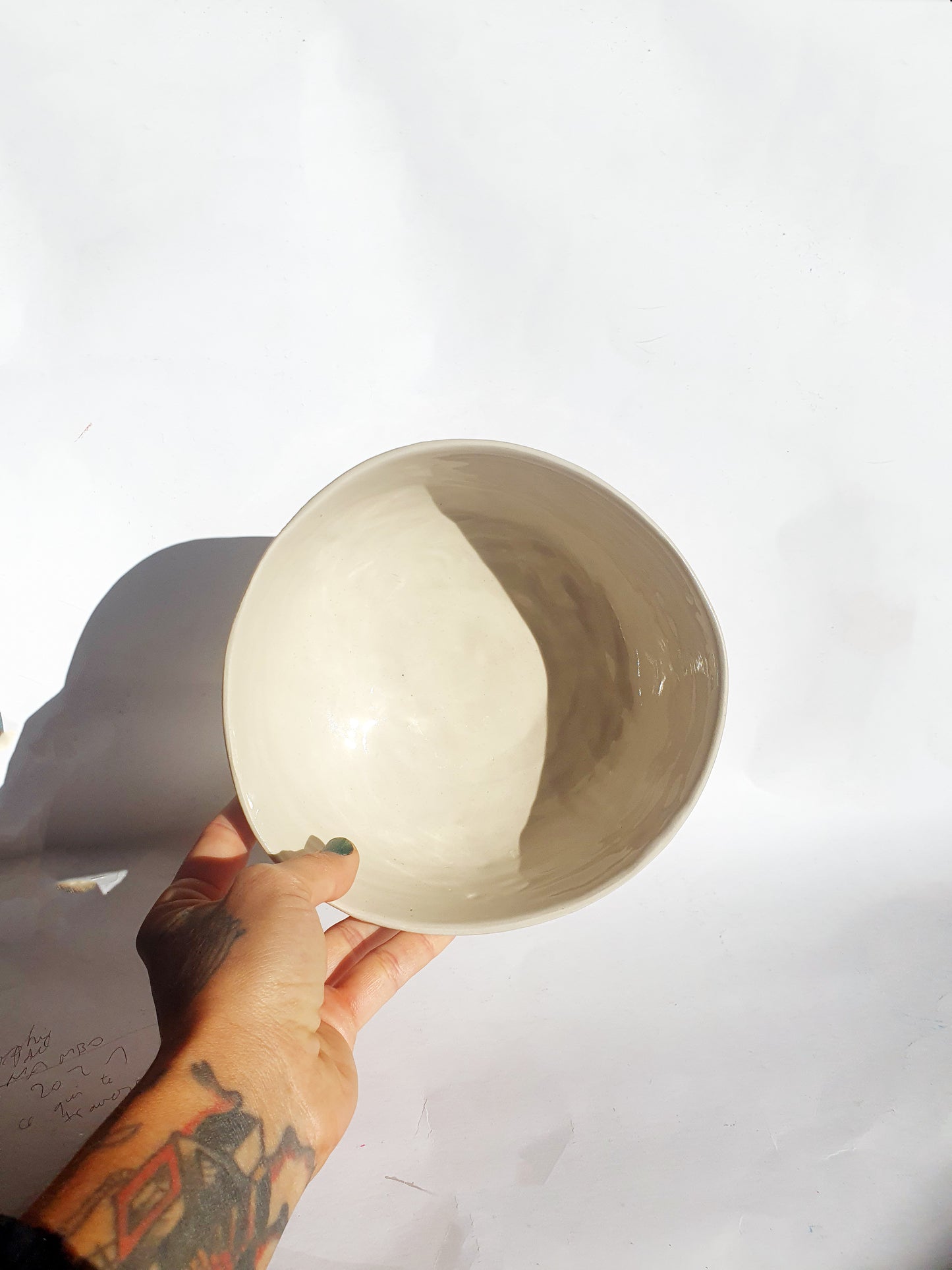 Bol ø 17,5 cm série de visages blanc crème