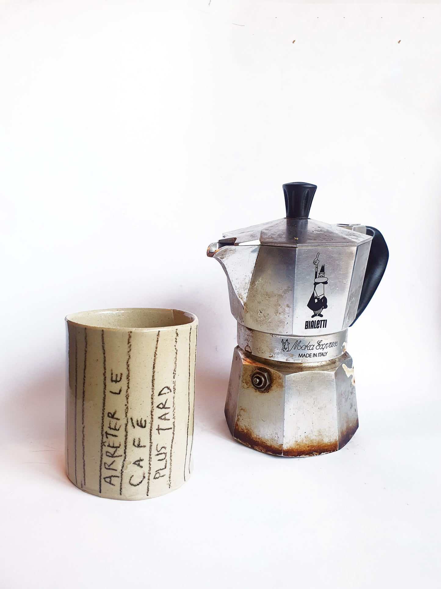 Tasse 230 ml "Arrêter le café plus tard"