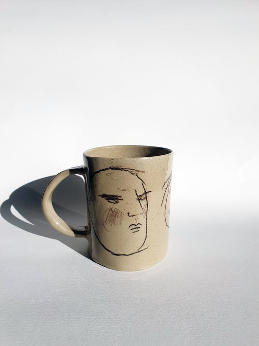 Mug 230 ml 3 visages avec anse