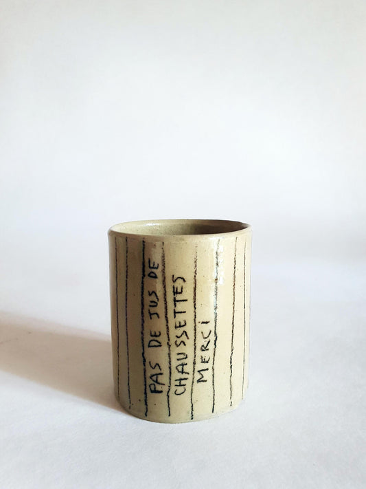 Tasse sans anse 23 cl "pas de jus de chaussettes"