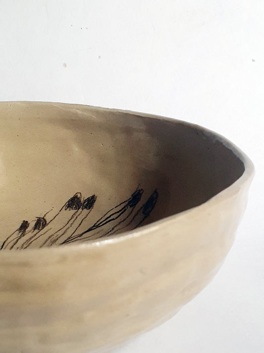 Bol ø 16 cm dessiné huppe fasciée