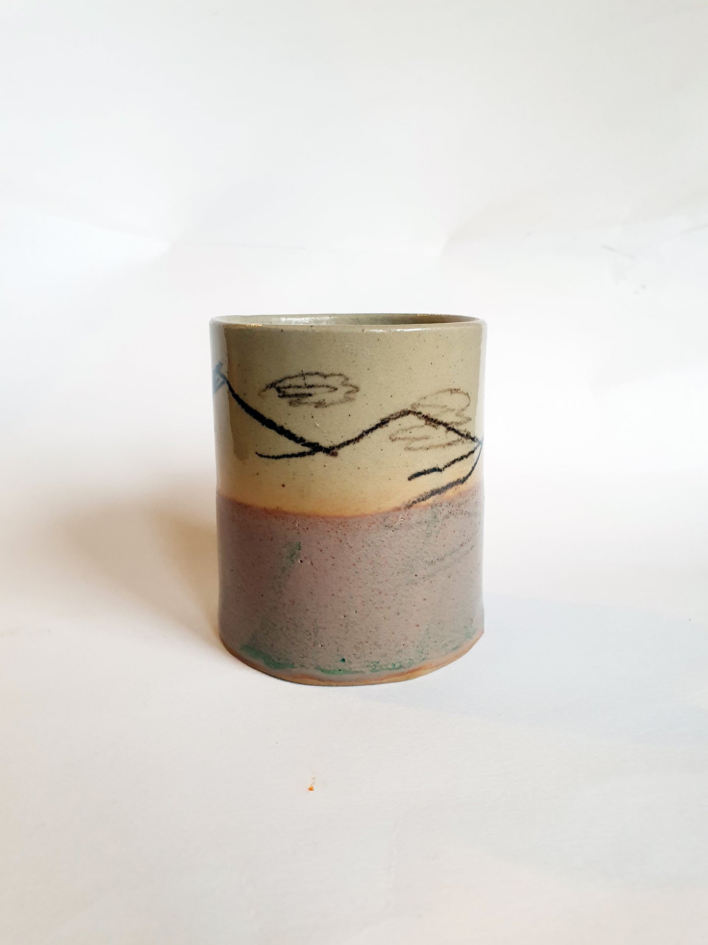 Tasse 23 cl mi rose/gris mi montagne