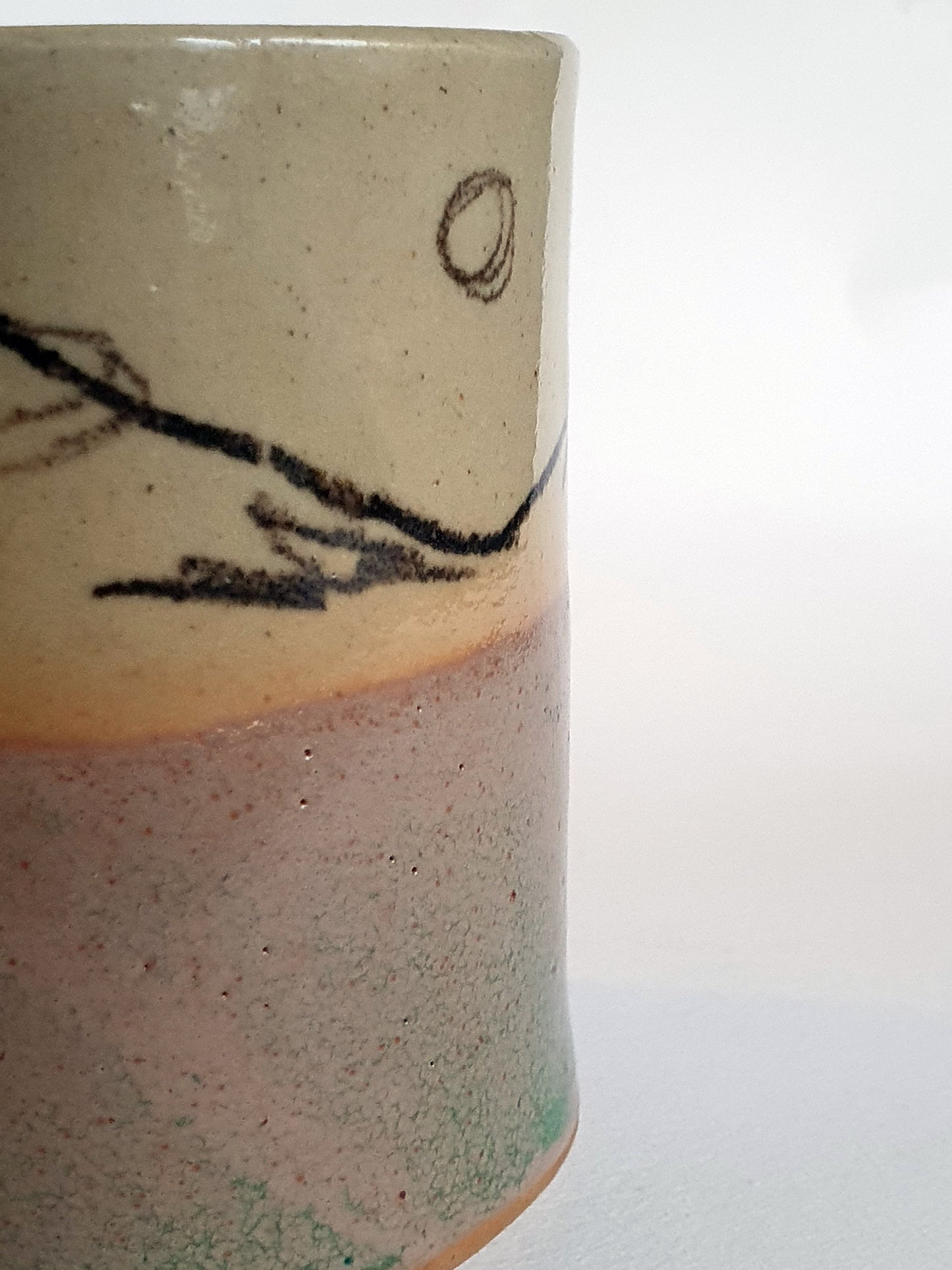 Tasse 23 cl mi rose/gris mi montagne