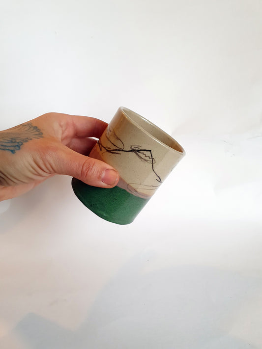 Tasse 23 cl mi vert mi montagne