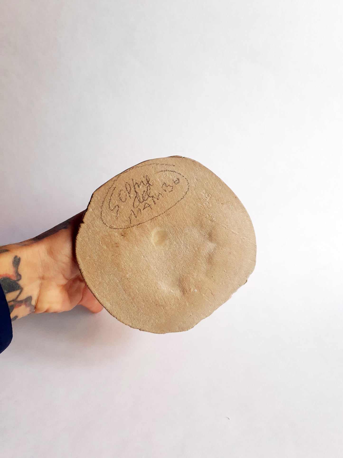 Vase Tête n°1 avec marron doré