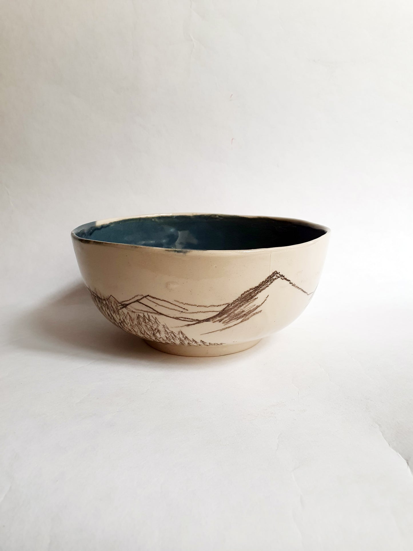 Bol ø 17,5 cm mi bleu mi montagne