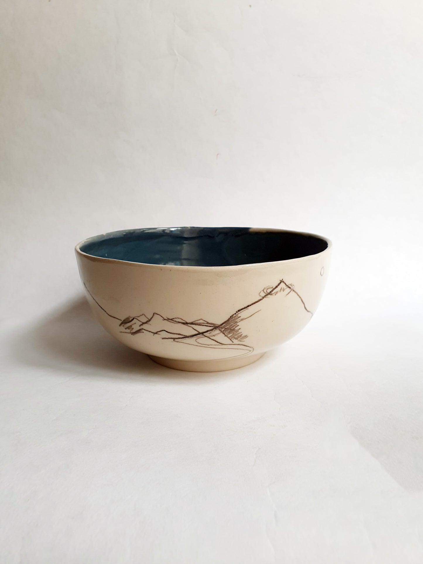 Bol ø 17,5 cm mi bleu mi montagne