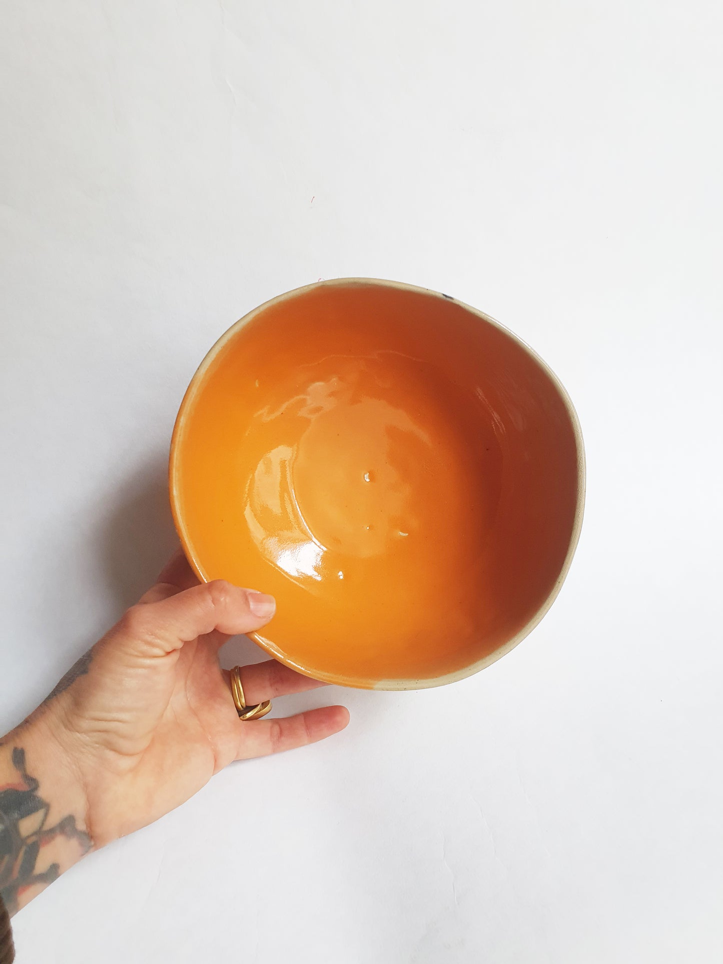 Bol ø 17,5 cm mi orange mi montagne