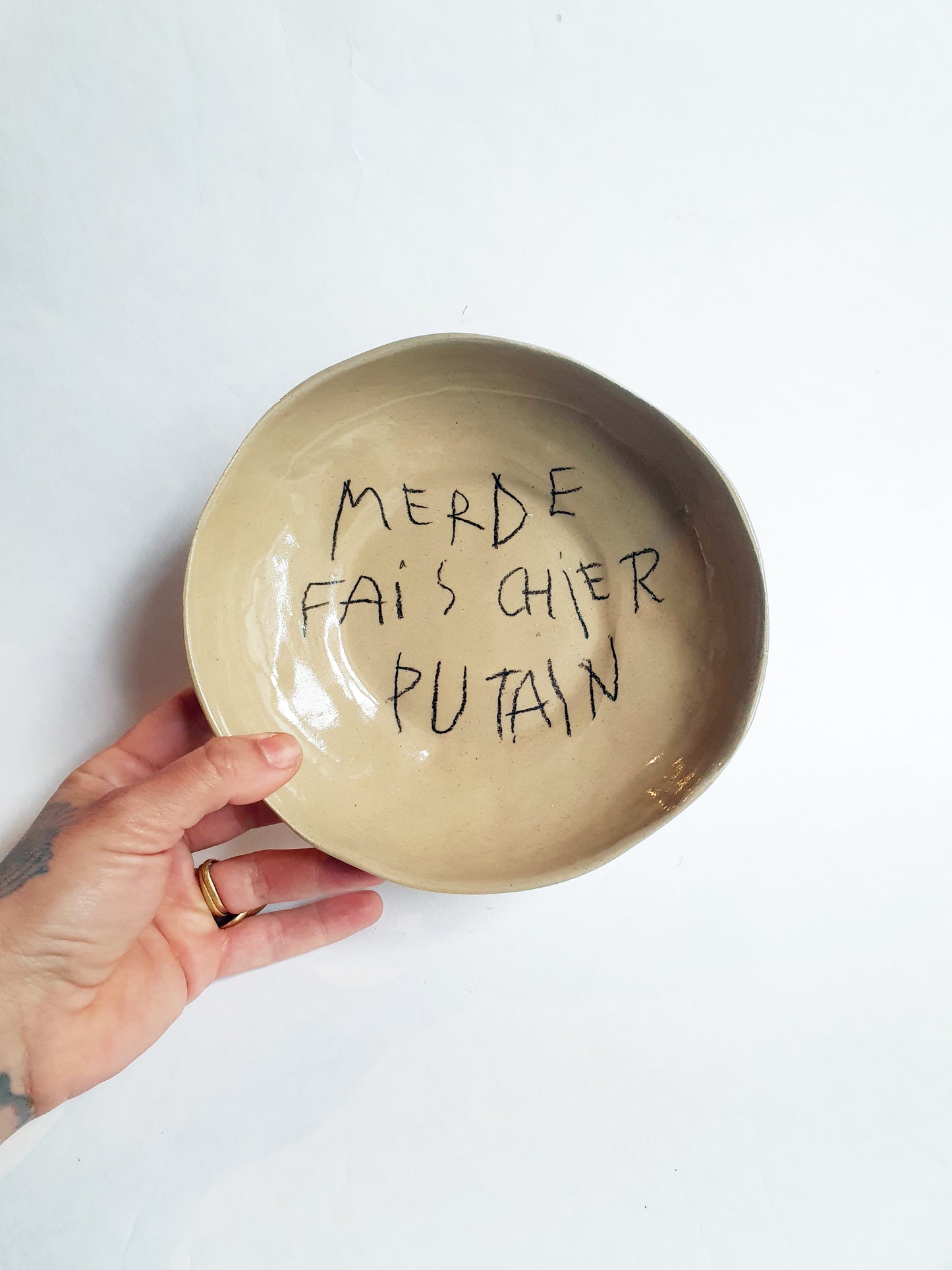 Assiette creuse ø 18 cm gros mots