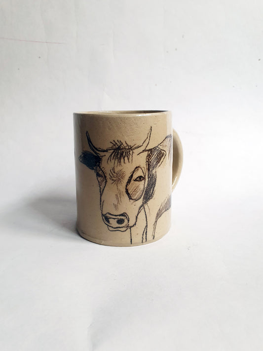 Tasse 35 cl vachette yeux noirs