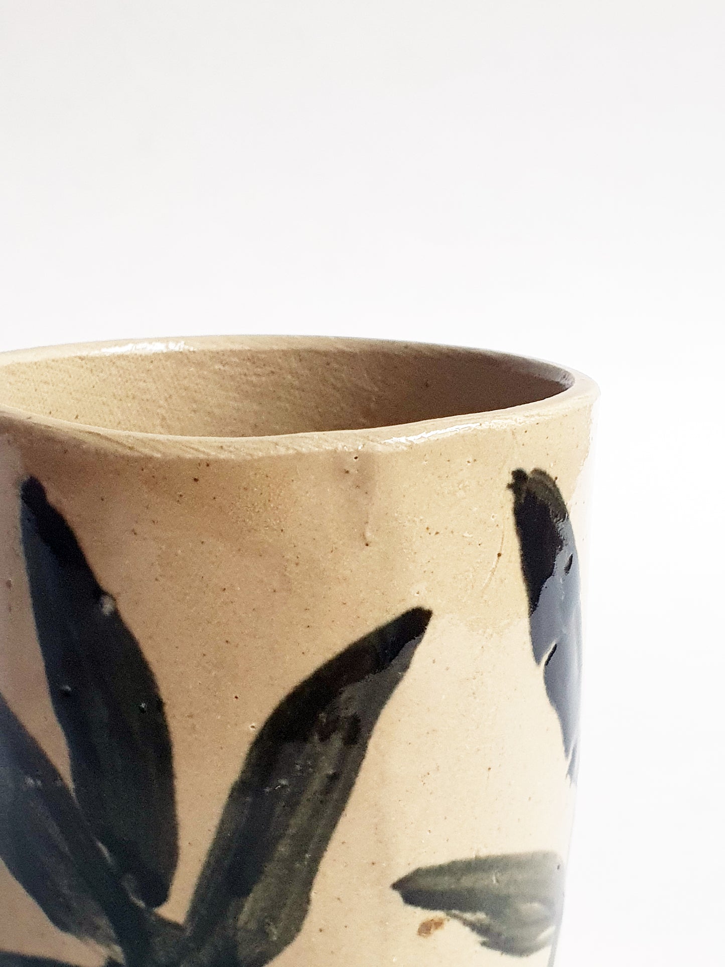 Tasse 23 cl végétale beige et noire