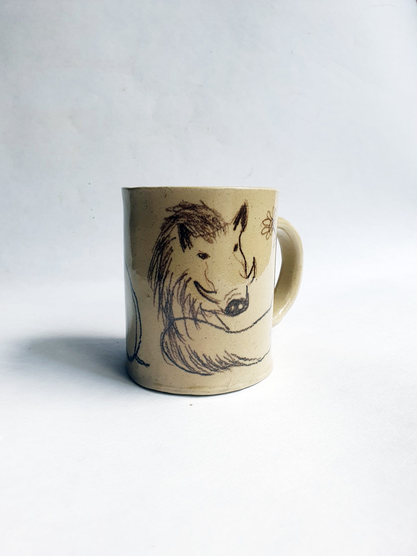 Tasse 35 cl cochon et sanglier romantique