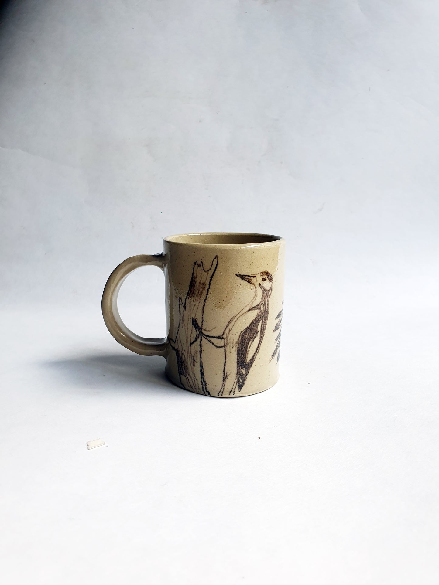 Tasse avec anse 23 cl oiseau pic vert