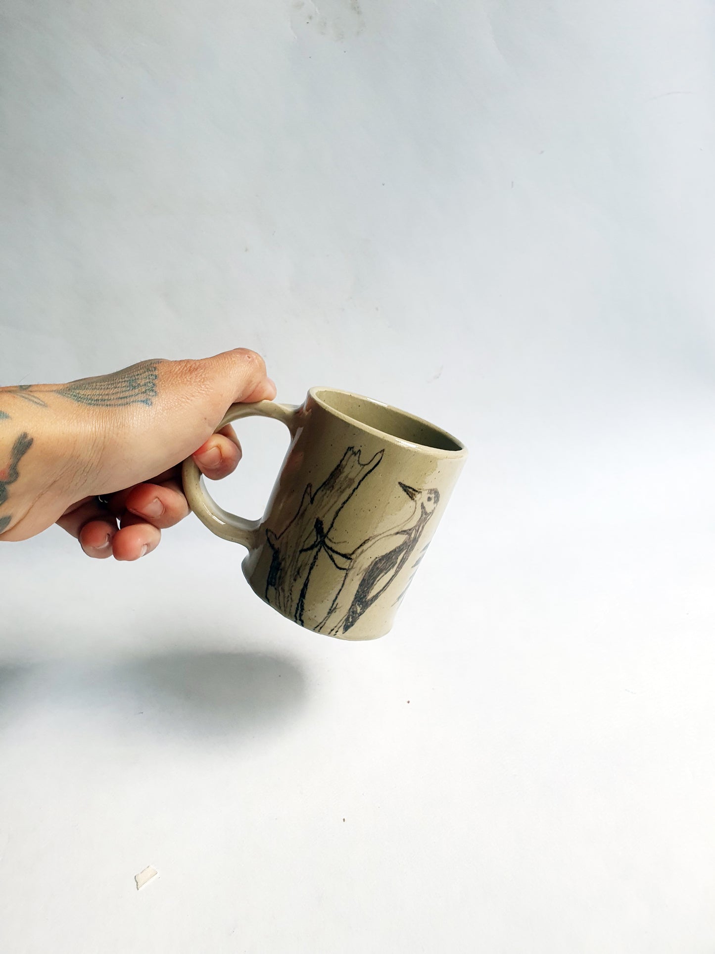 Tasse avec anse 23 cl oiseau pic vert