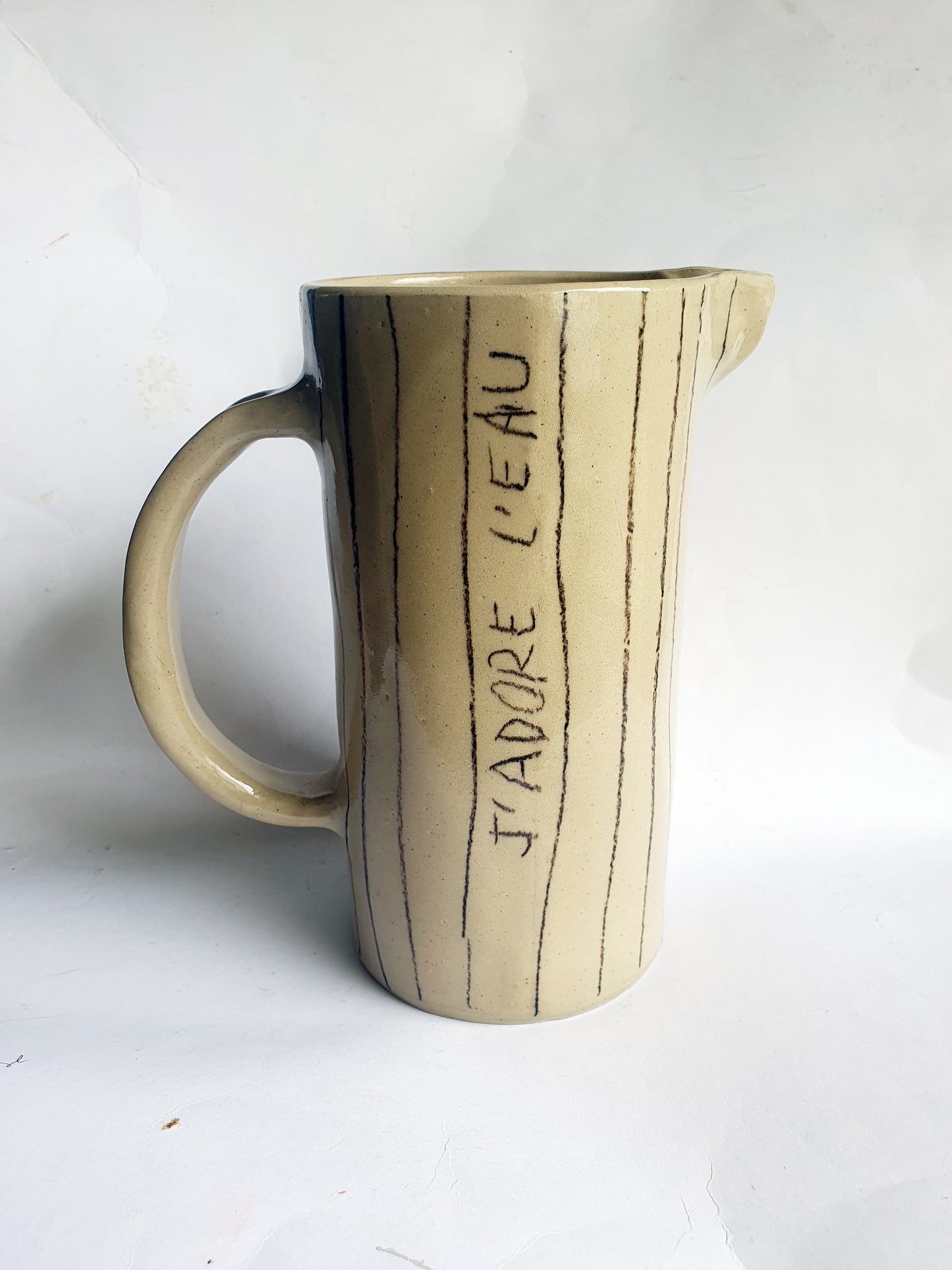 carafe j'adore l'eau avec crac