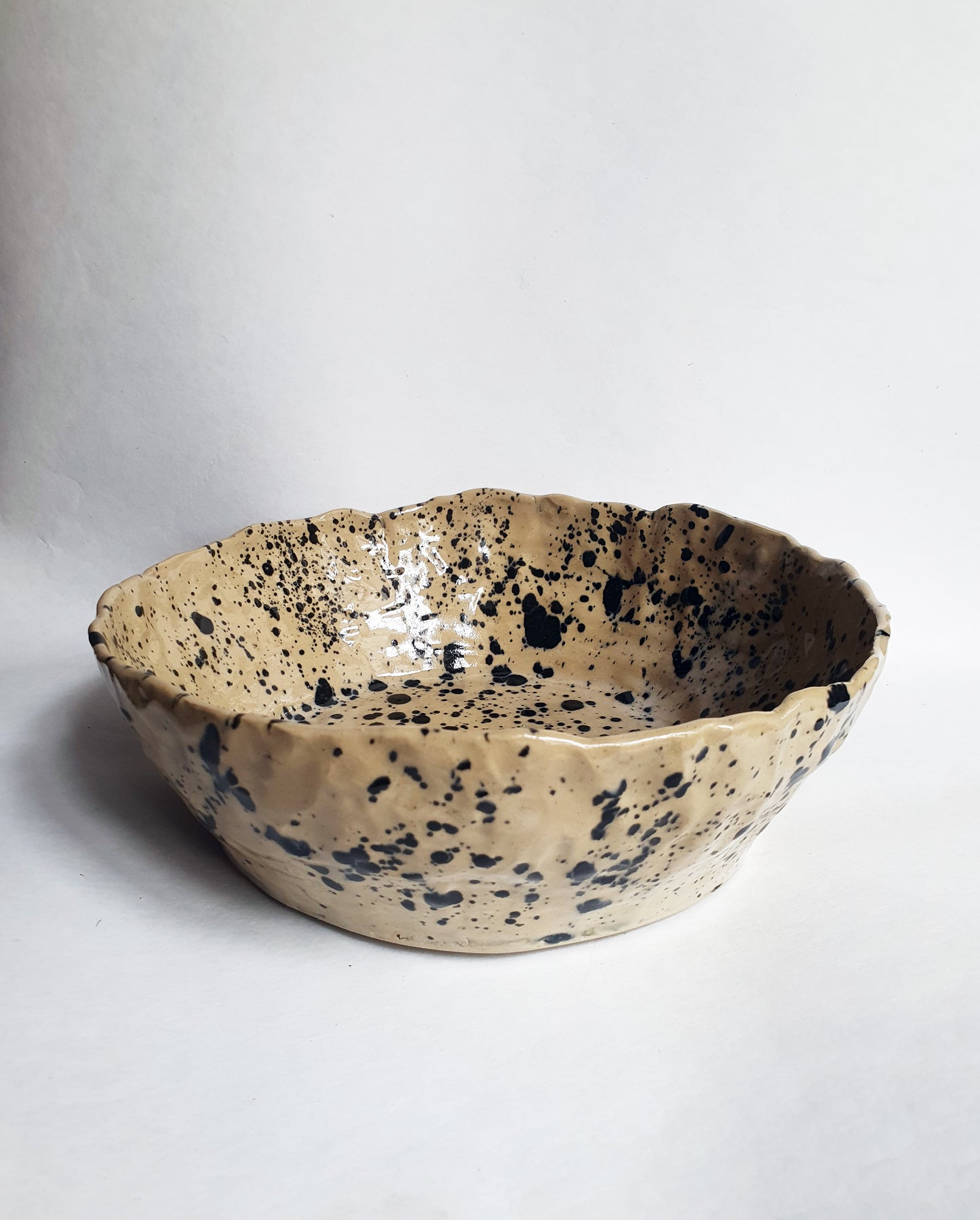 Saladier tâches noir et beige ø 28 cm
