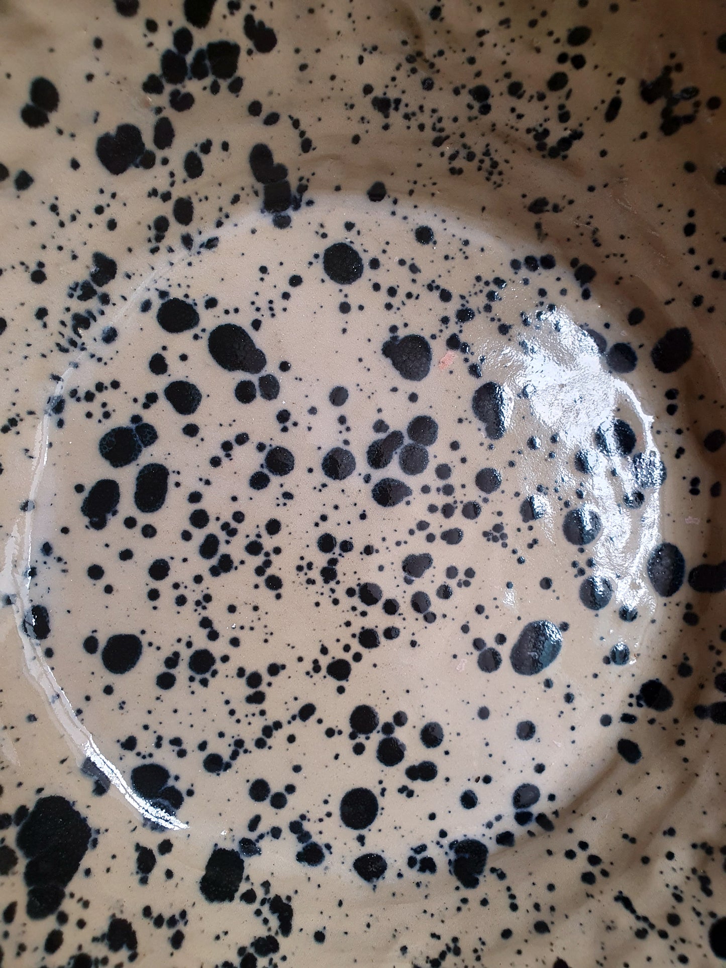 Saladier tâches noir et beige ø 28 cm