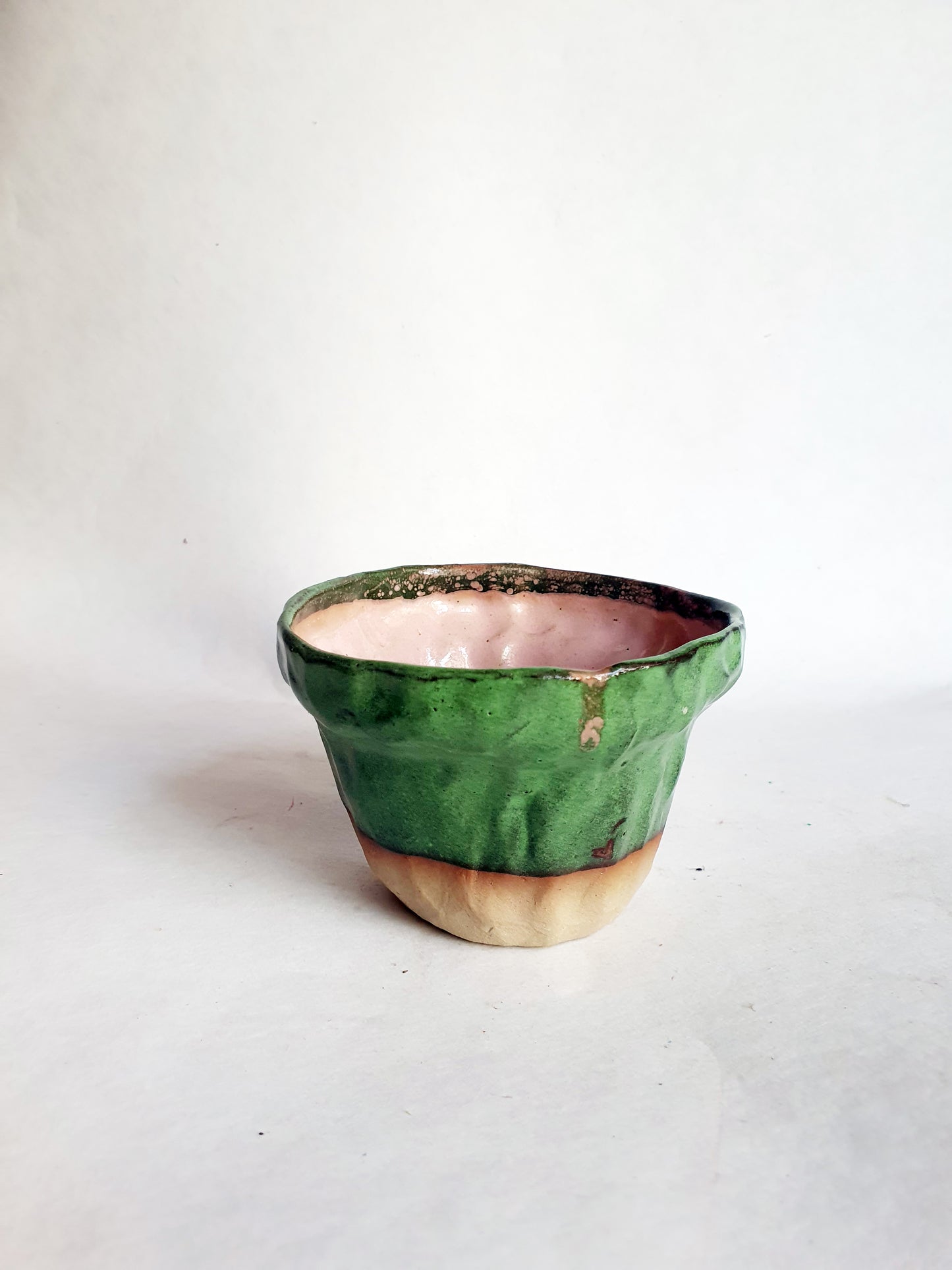 tasse bizarre vert/rose 15 cl