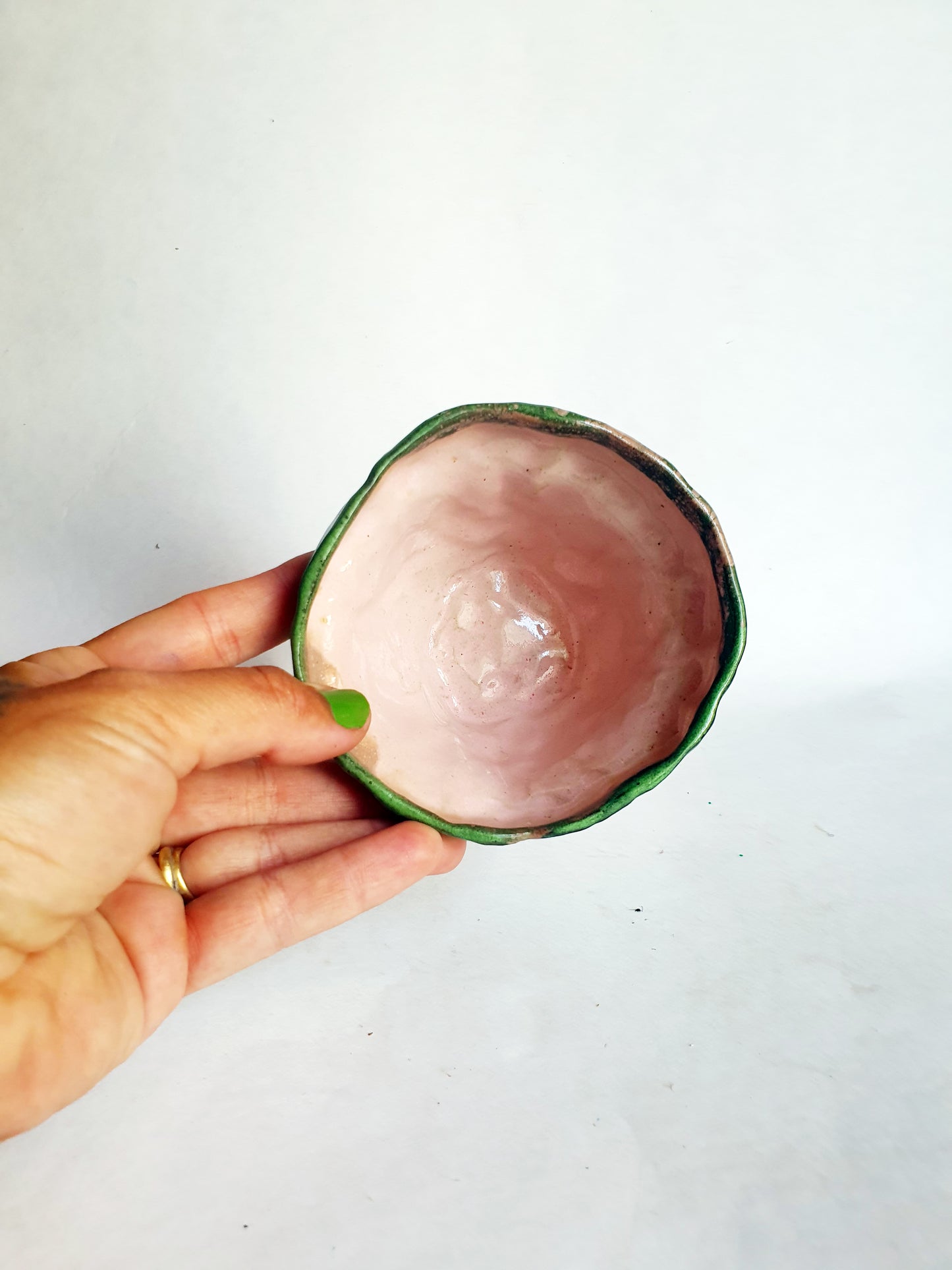 tasse bizarre vert/rose 15 cl