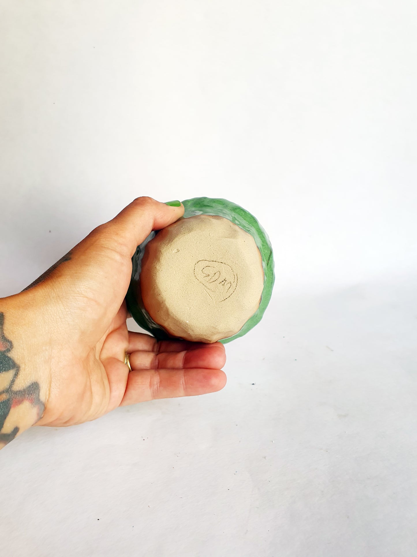 tasse bizarre vert/rose 15 cl