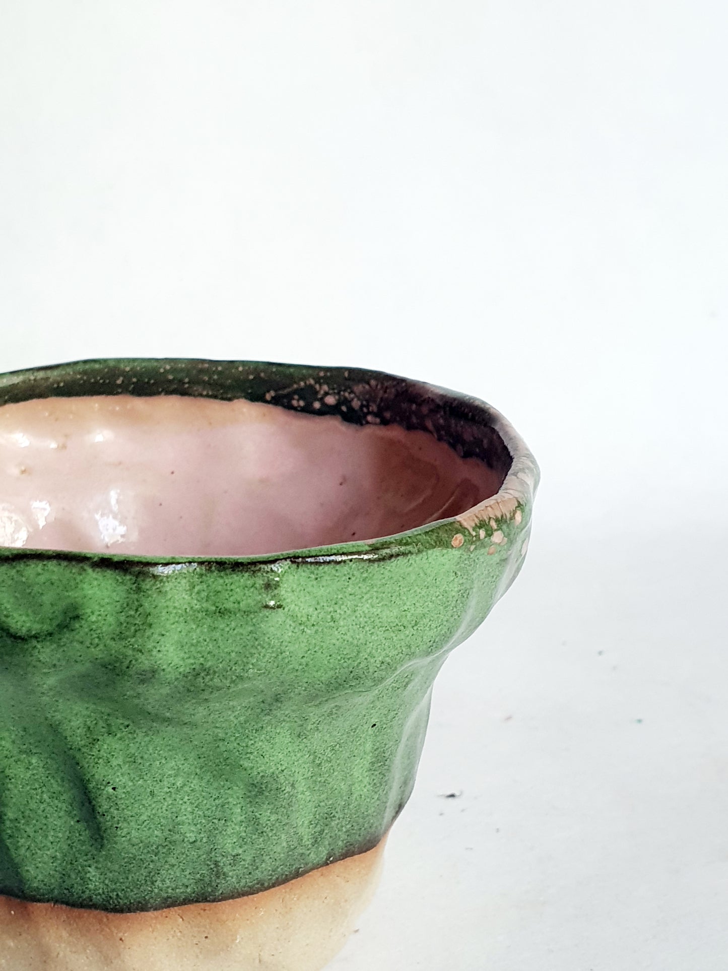 tasse bizarre vert/rose 15 cl