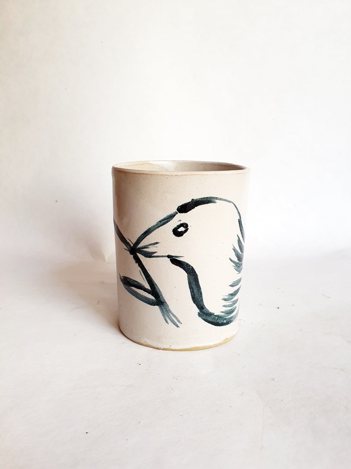 tasse 35 cl oiseaux blanc et noir
