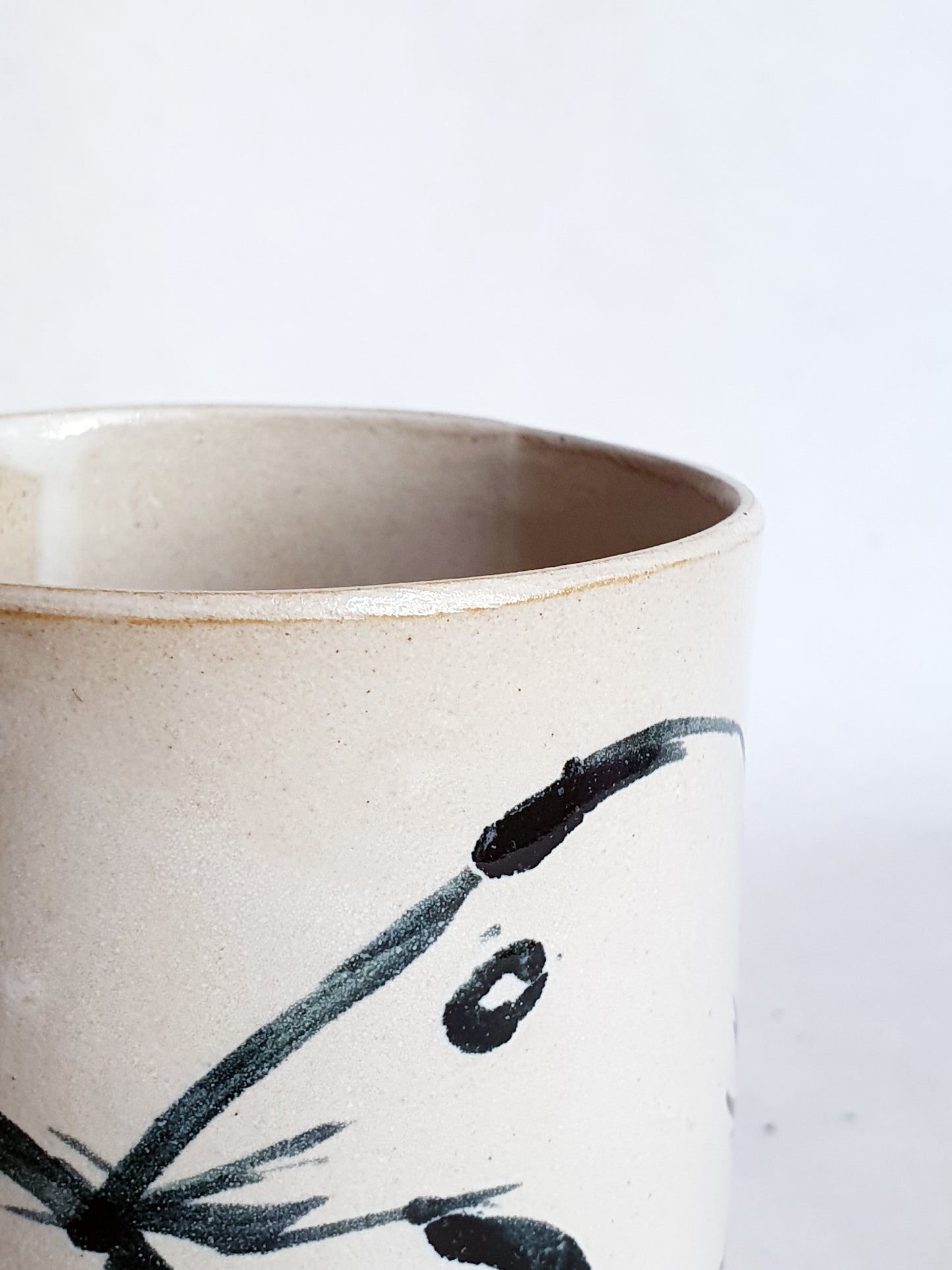 tasse 35 cl oiseaux blanc et noir