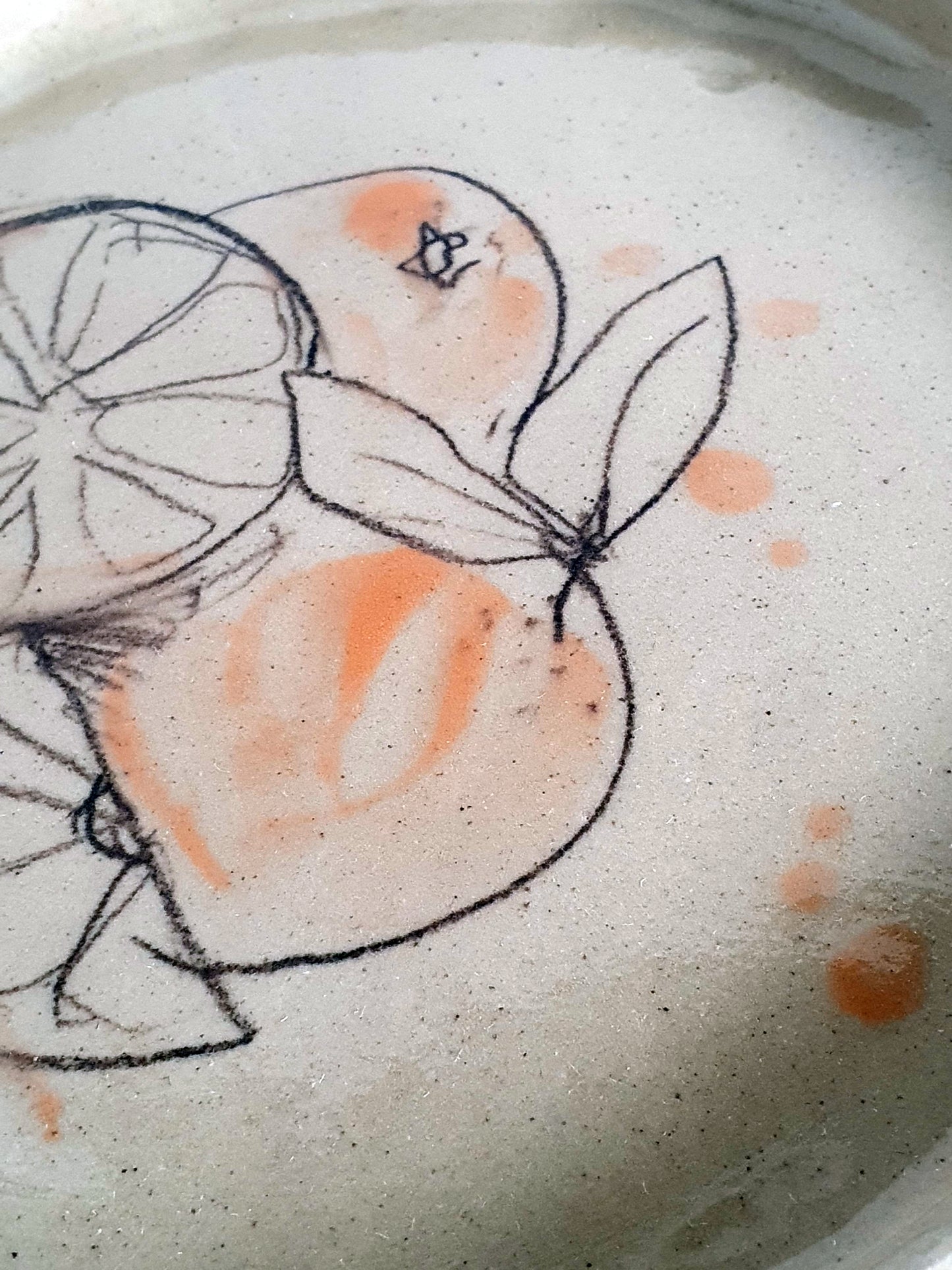 Assiette ø 18 cm beige orange 2