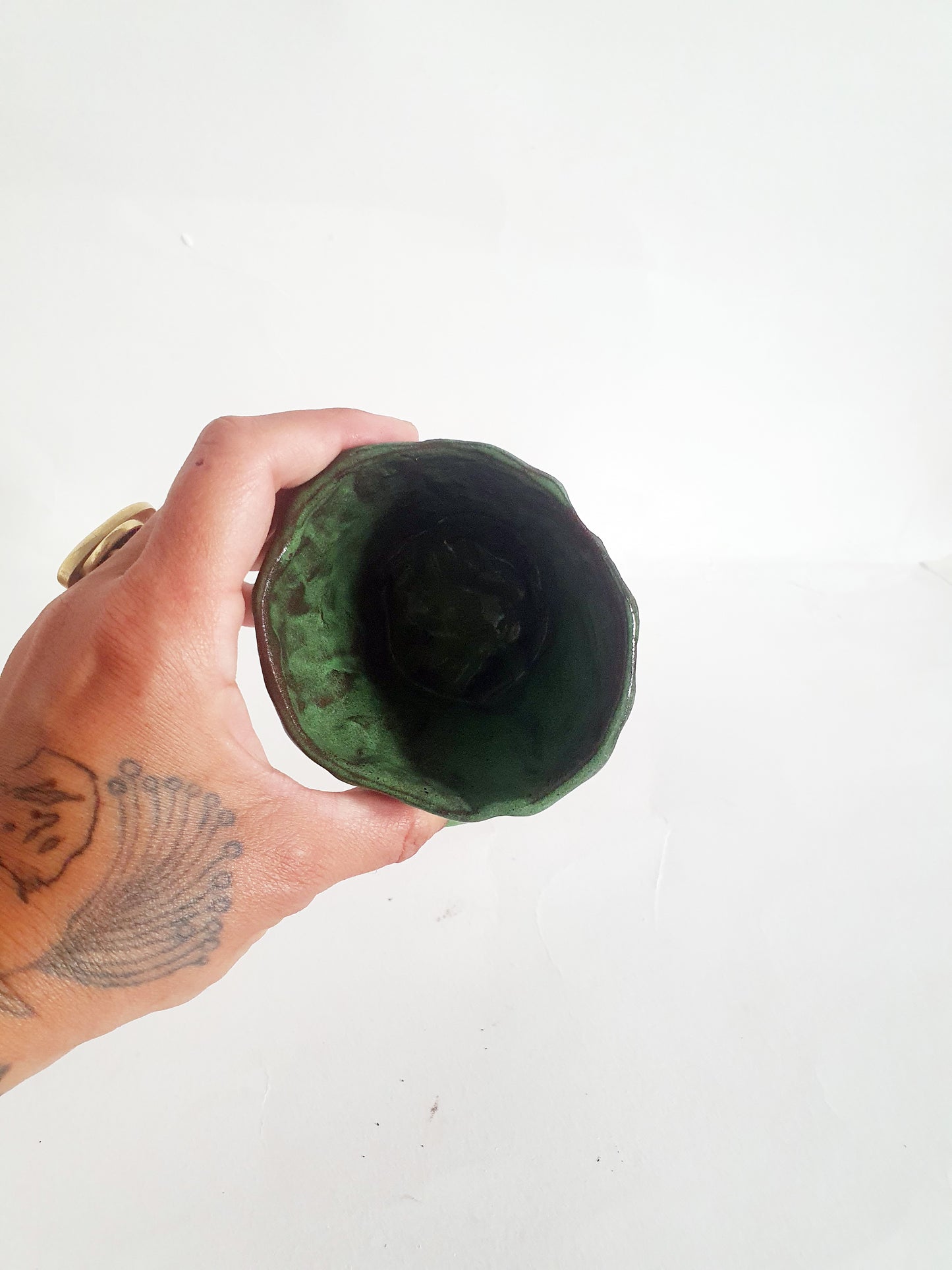 Tasse au pincé vert 12 cl