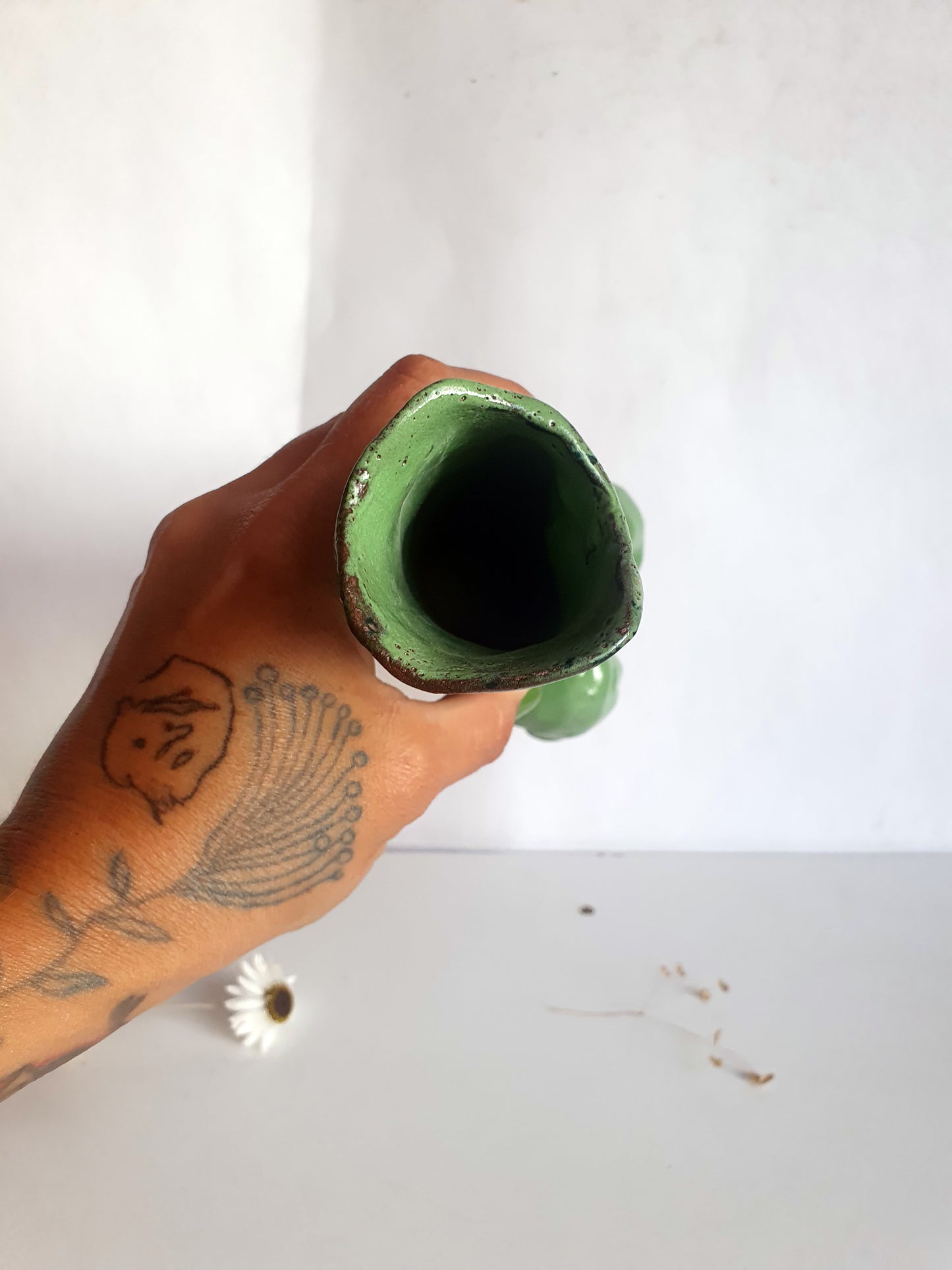 Vase verge verte