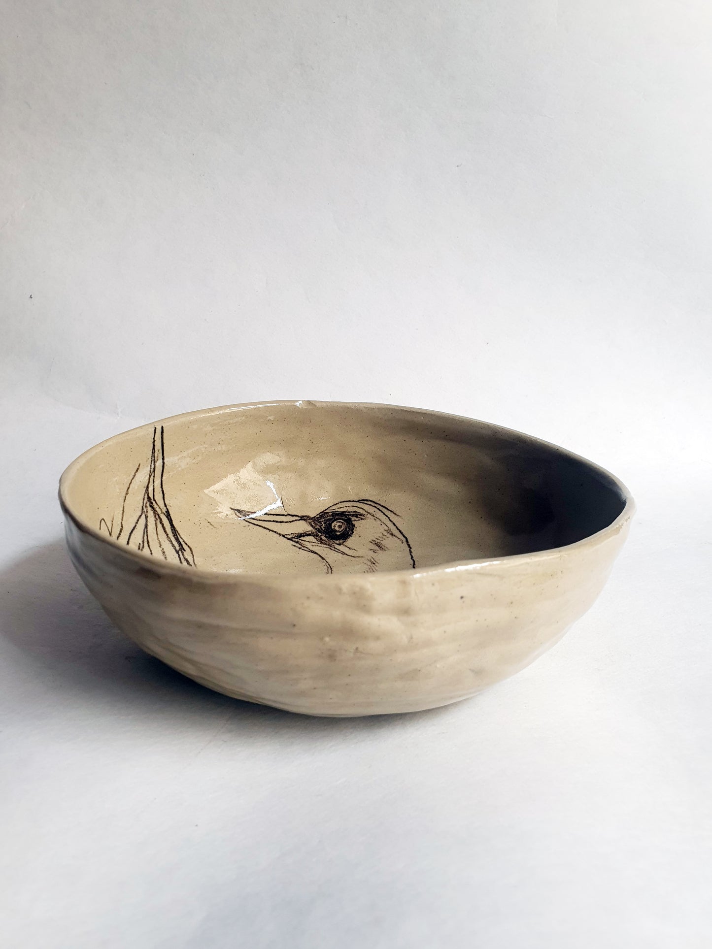 bol ø 16 cm oiseau avec défaut de forme