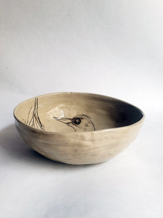 bol ø 16 cm oiseau avec défaut de forme