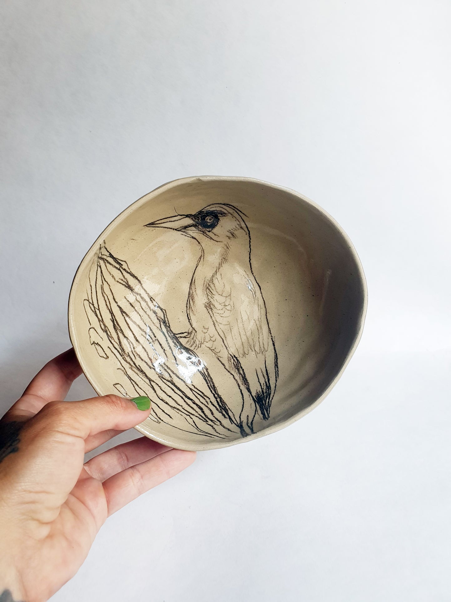 bol ø 16 cm oiseau avec défaut de forme