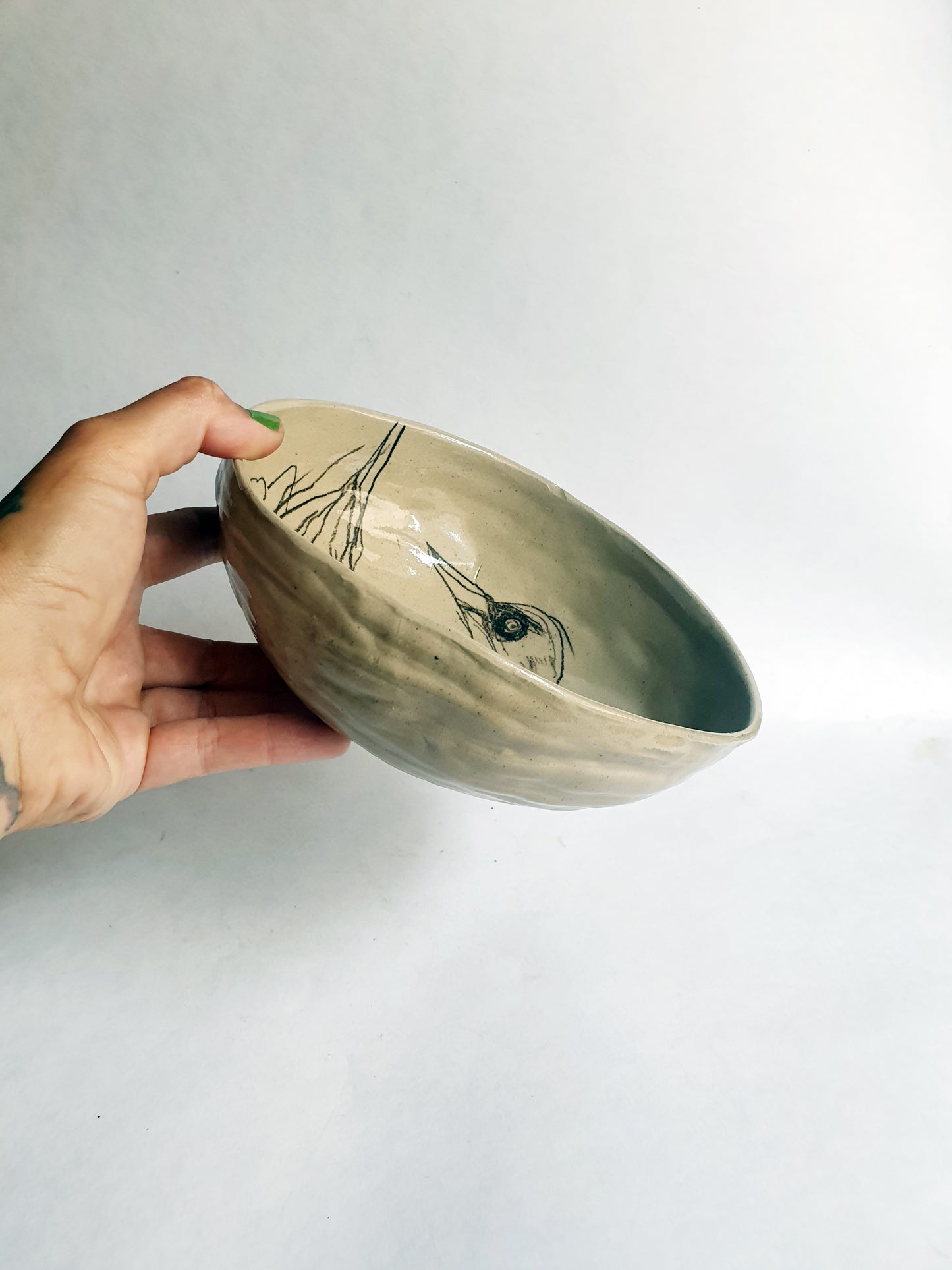 bol ø 16 cm oiseau avec défaut de forme